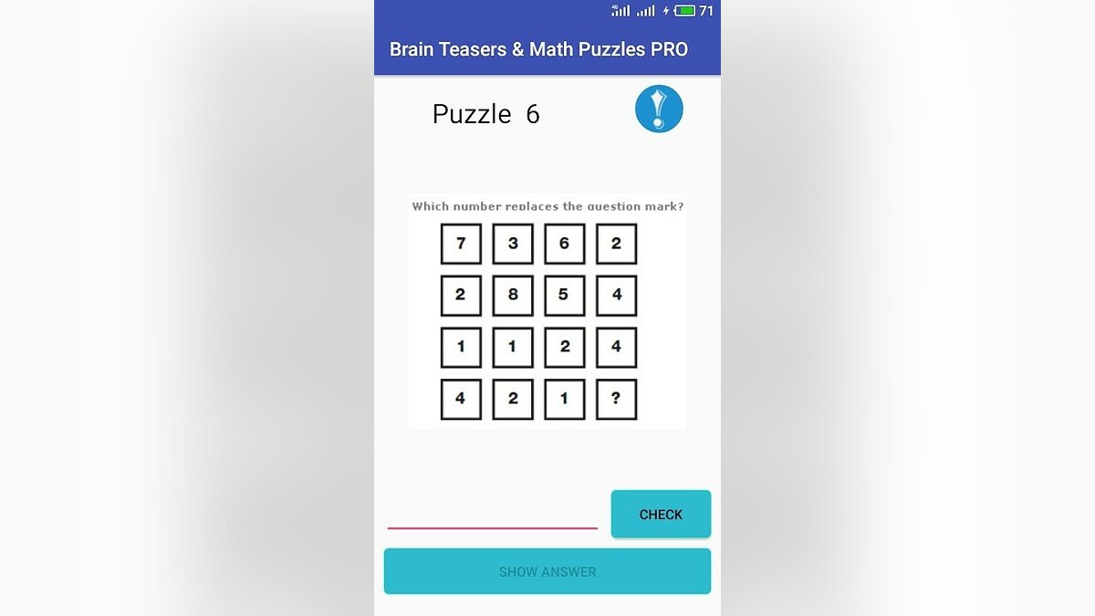 Brain Teasers and Math Puzzles - что это за игра, трейлер, системные  требования, отзывы и оценки, цены и скидки, гайды и прохождение, похожие  игры Мозговые дразнилки и математические головоломки