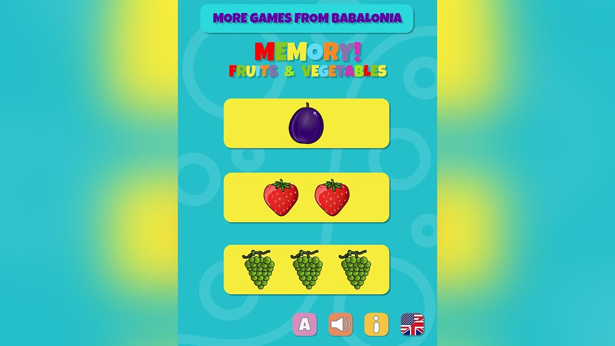 Memory Match Fruits Vegetables - что это за игра, трейлер, системные  требования, отзывы и оценки, цены и скидки, гайды и прохождение, похожие  игры