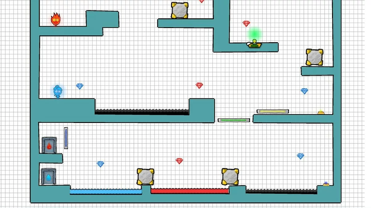 Скриншоты из Fire and Water - Platformer Game