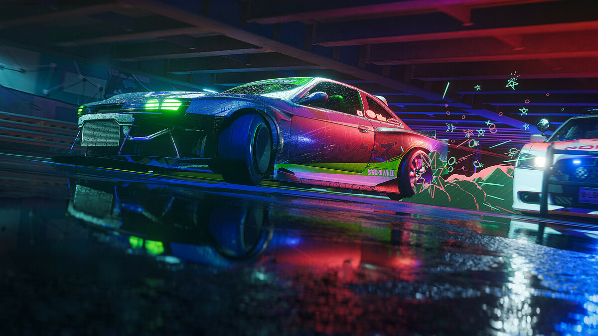 Вышел новый геймплей NFS Unbound. В нём показали разные машины, полицию и  анимешных персонажей