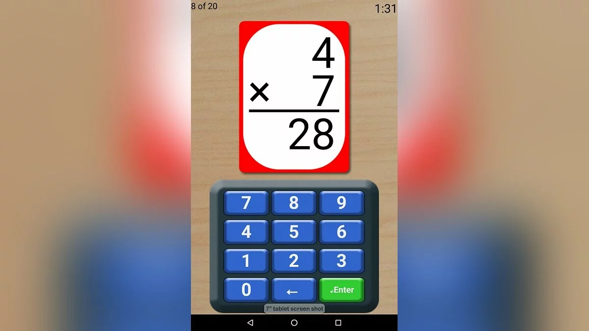 Скриншоты из Math Flash Cards