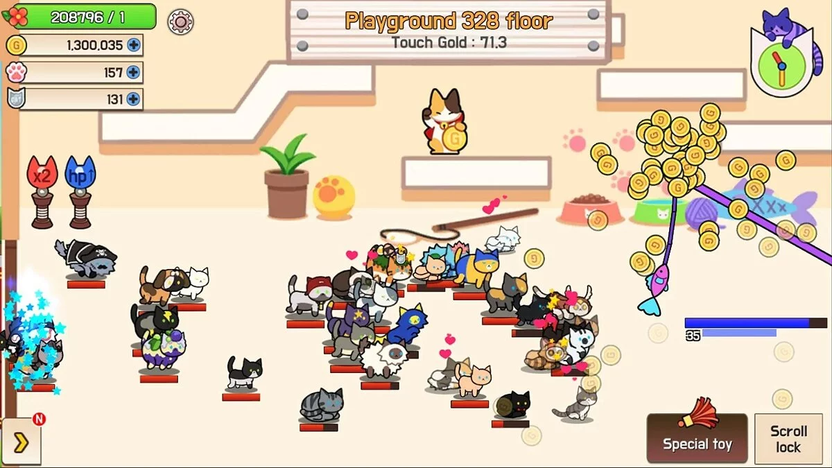 Скриншоты из Cat town (Tap RPG)