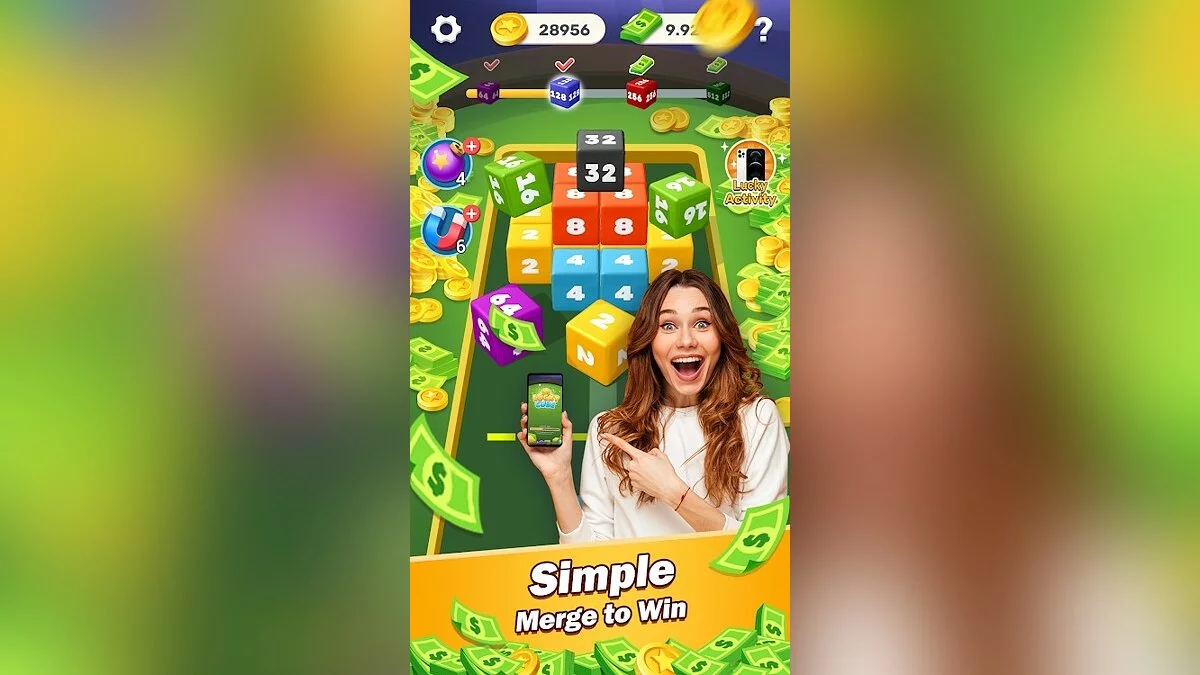 Скриншоты из Lucky Cube - Merge and Win Free Reward