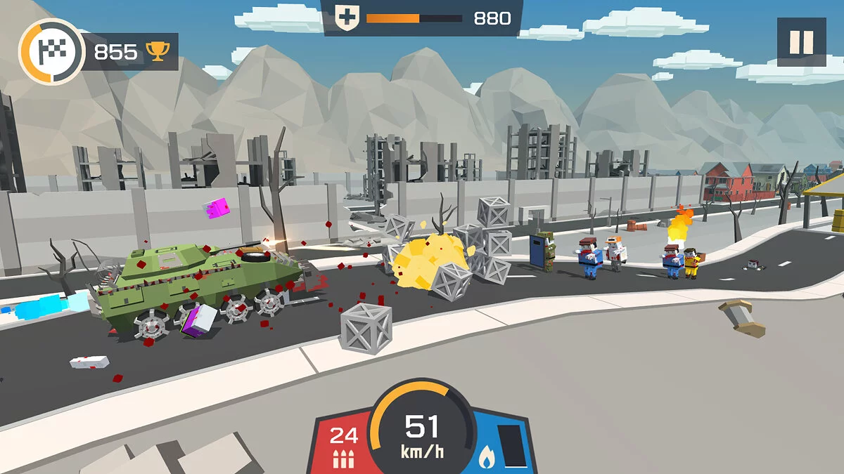 Скриншоты из Zombie Derby: Pixel Survival