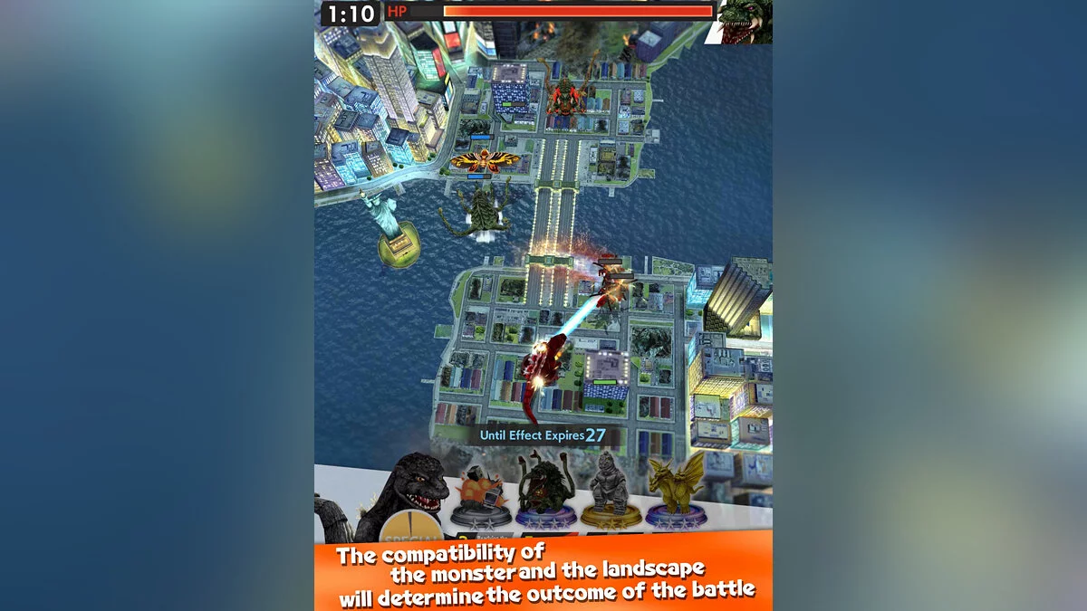 Скриншоты из Godzilla Battle Line