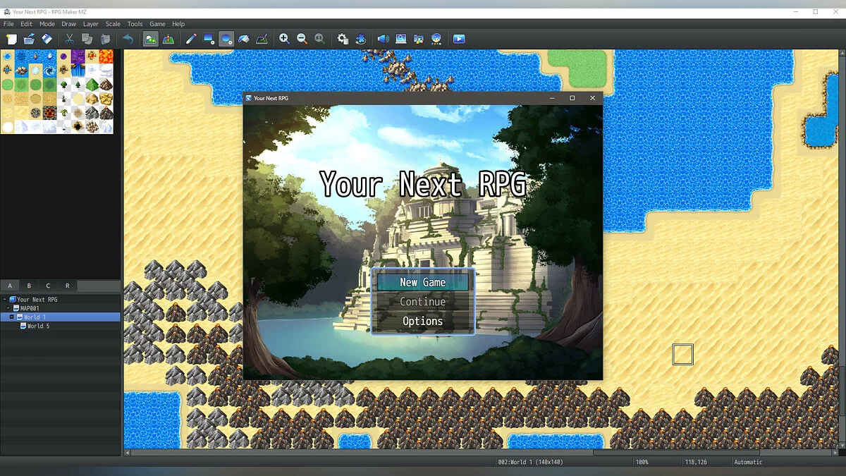 Скриншоты из RPG Maker MZ