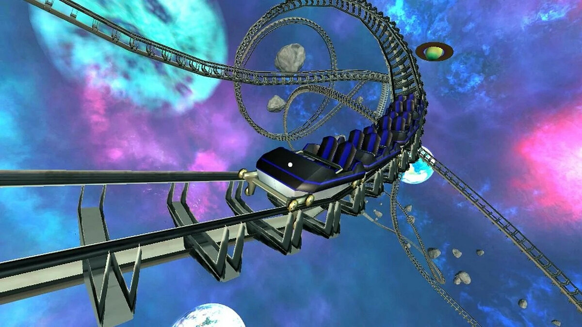 Intergalactic Space Virtual Reality Roller Coaster