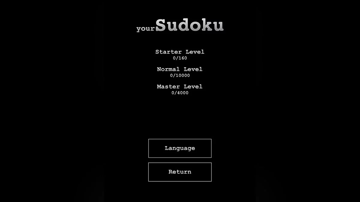 Скриншоты из yourSudoku - Over 10k sudoku