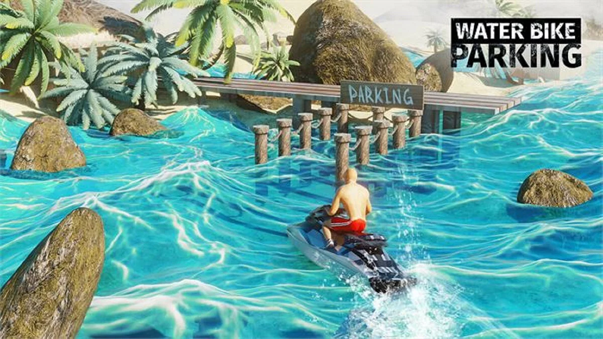 Арт из Water bike parking - Jet Ski Driving Simulator: Obstacles Racing