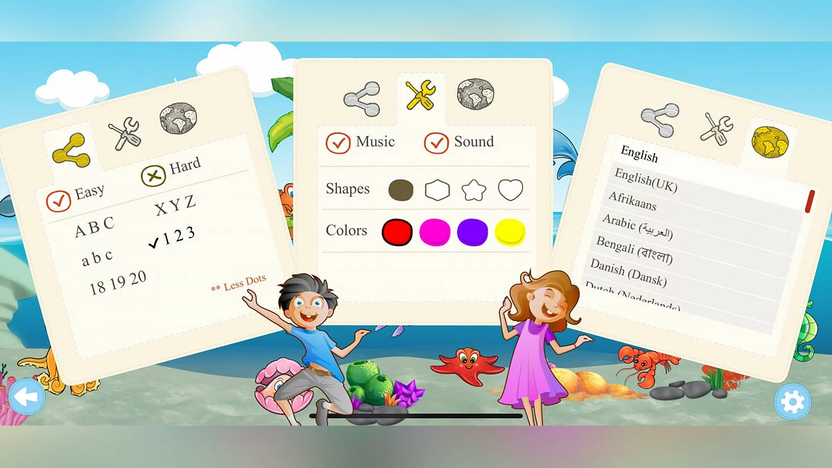 Скриншоты из Alphabets game - Numbers game