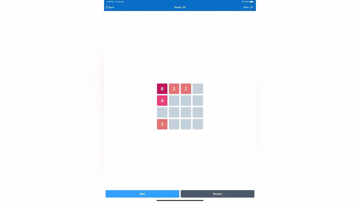 Скриншоты из 2048 - AI Solver