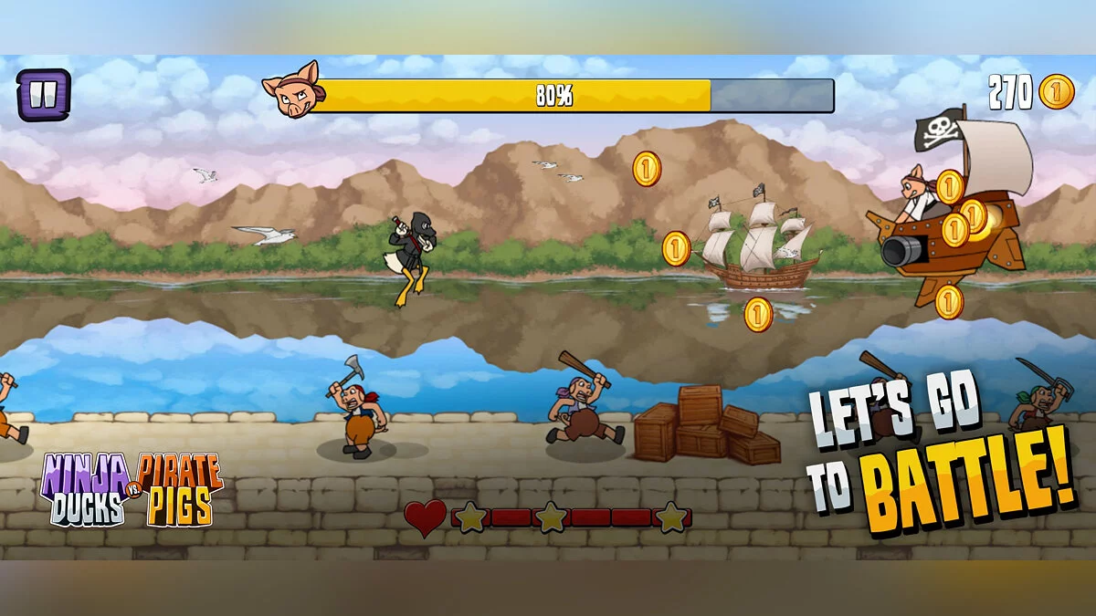 Скриншоты из Ninja Ducks vs. Pirate Pigs