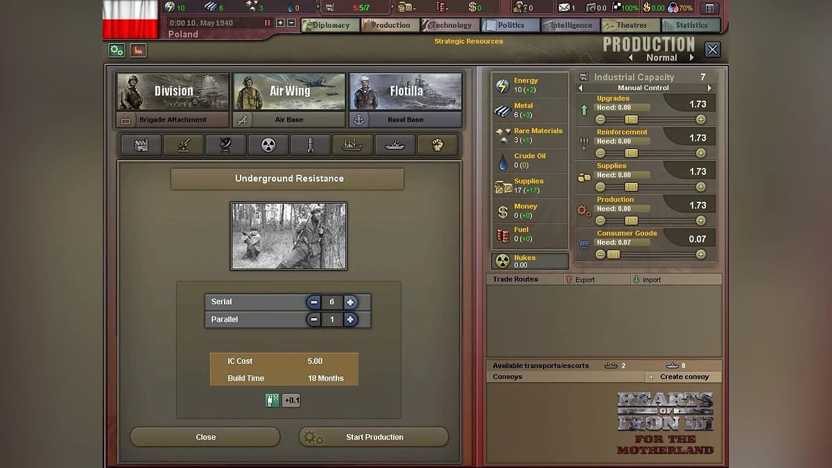 Скриншоты из Hearts of Iron 3: For the Motherland