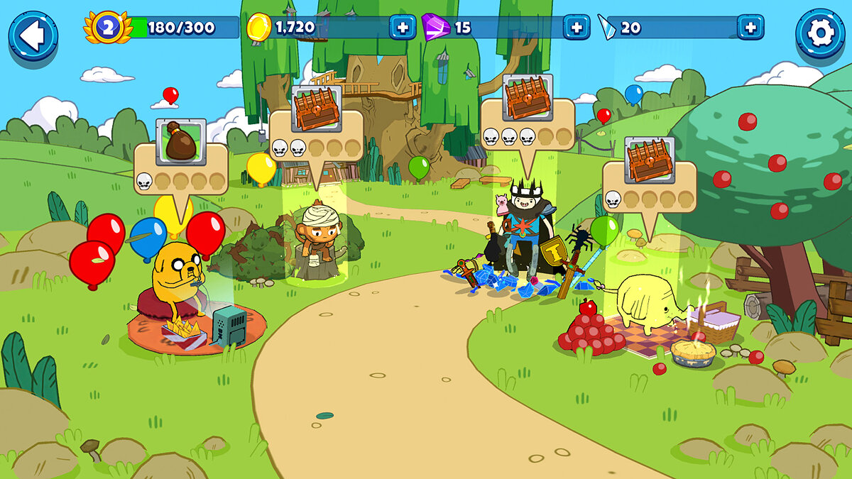 Bloons Adventure Time TD - все достижения для Google Play (72 достижения)