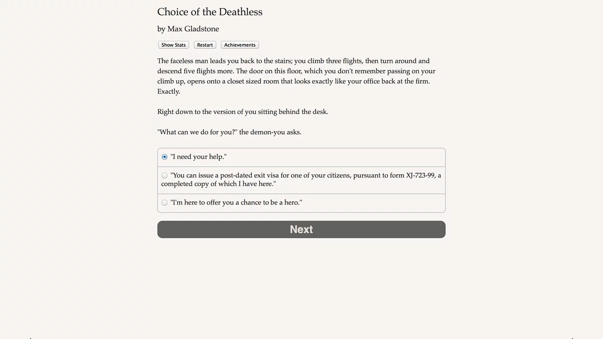 Скриншоты из Choice of the Deathless