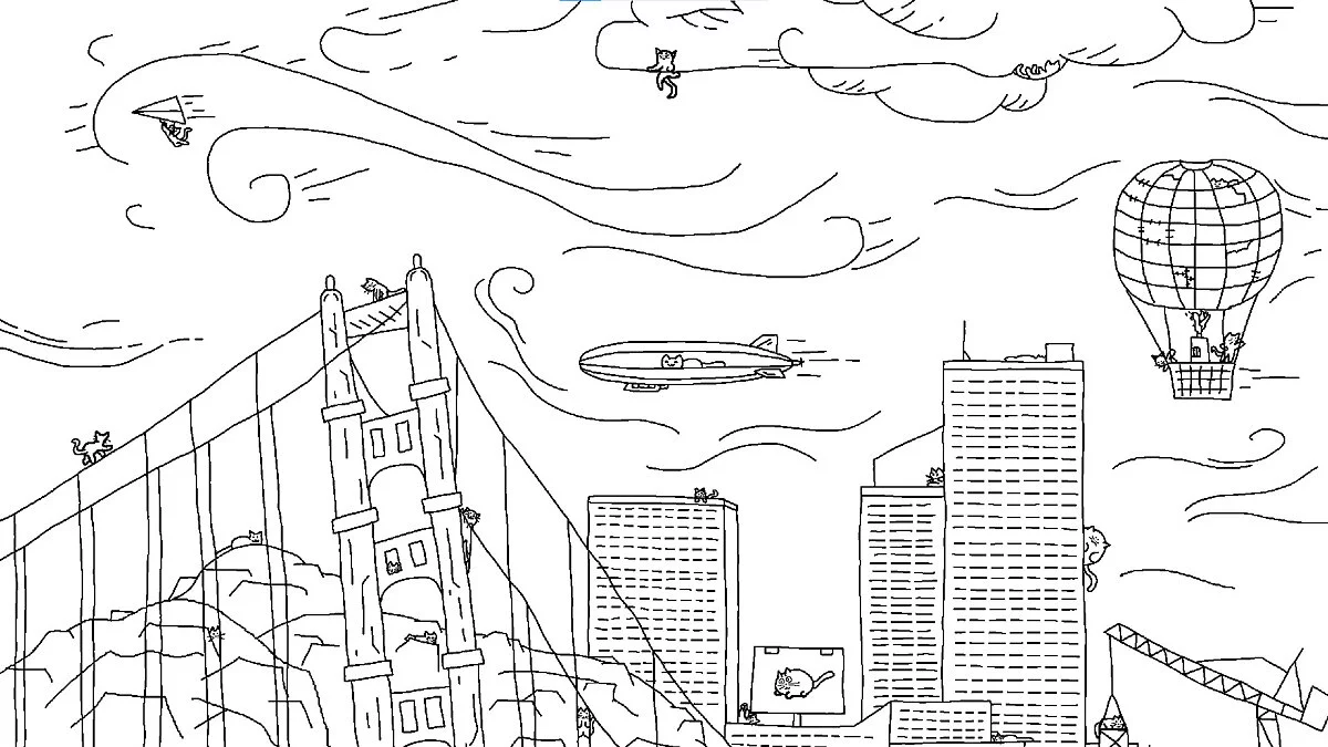 Скриншоты из Looking For Cats In a Badly Drawn City