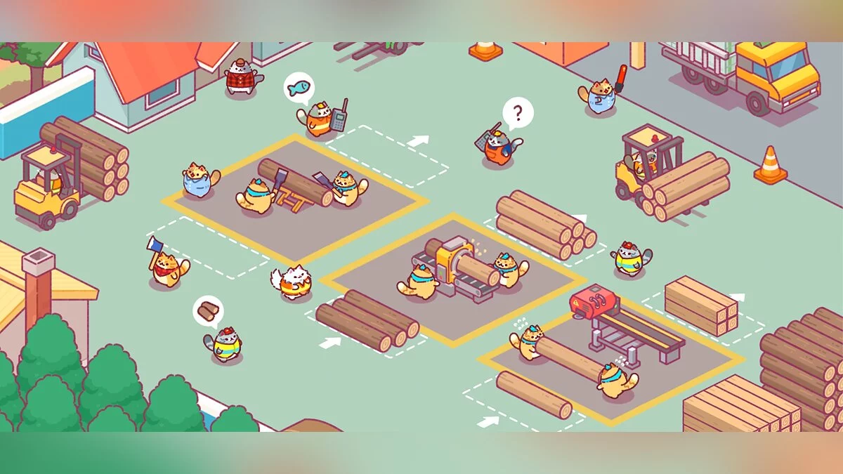 Скриншоты из Lumbercat: Idle Tycoon