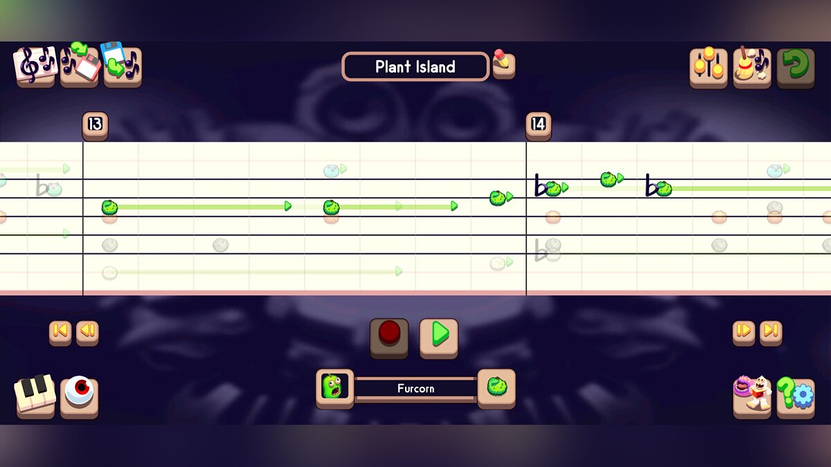 Ноты песни monster. Остров композитора my singing Monsters. Ноты для май сингинг Монстер. Ноты для игры my singing Monsters. Ноты для поющих монстров.
