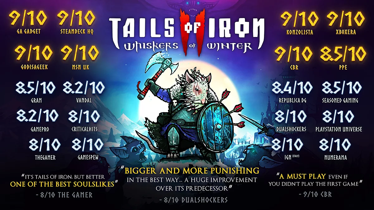 Скриншоты из Tails of Iron 2: Whiskers of Winter