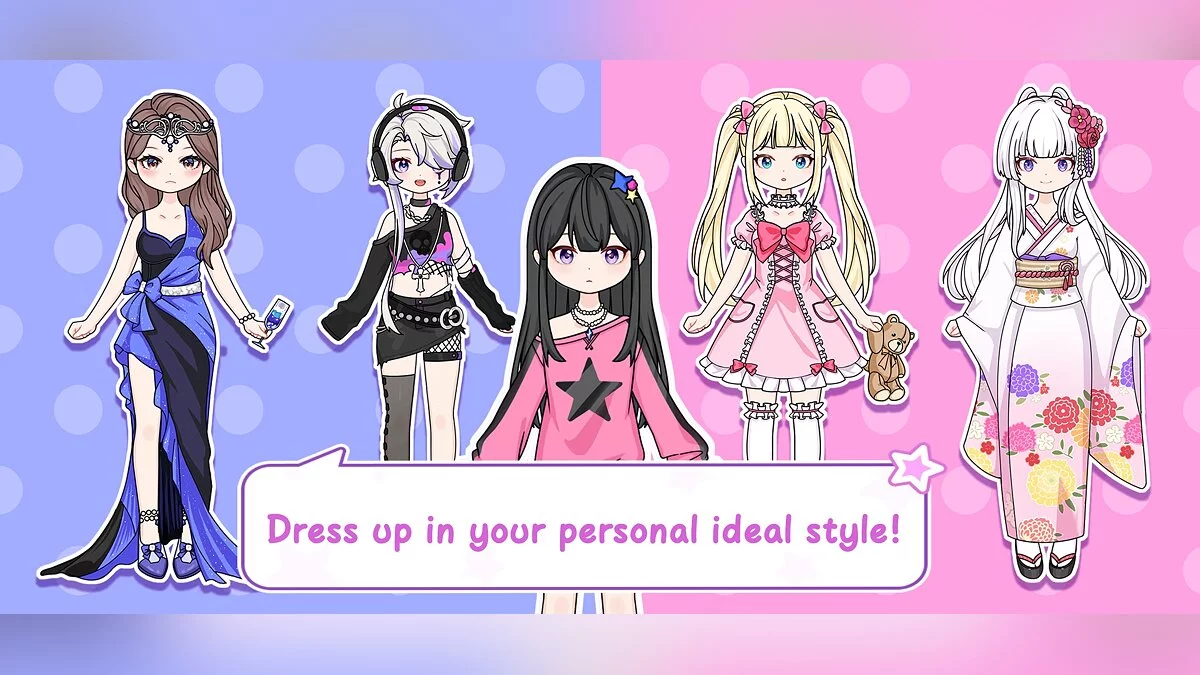 Скриншоты из Kawaii Paper Doll Dressup Game