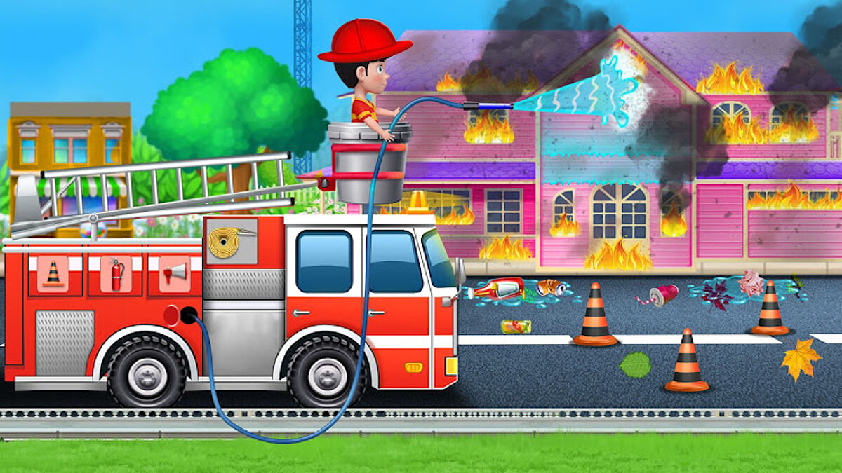 Fire Truck Sim: Rescue Game 2d - что это за игра, трейлер, системные  требования, отзывы и оценки, цены и скидки, гайды и прохождение, похожие  игры