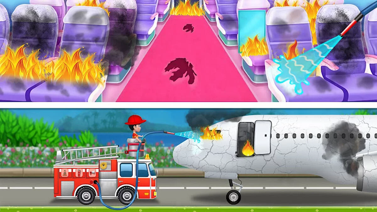 Скриншоты из Fire Truck Sim: Rescue Game 2d