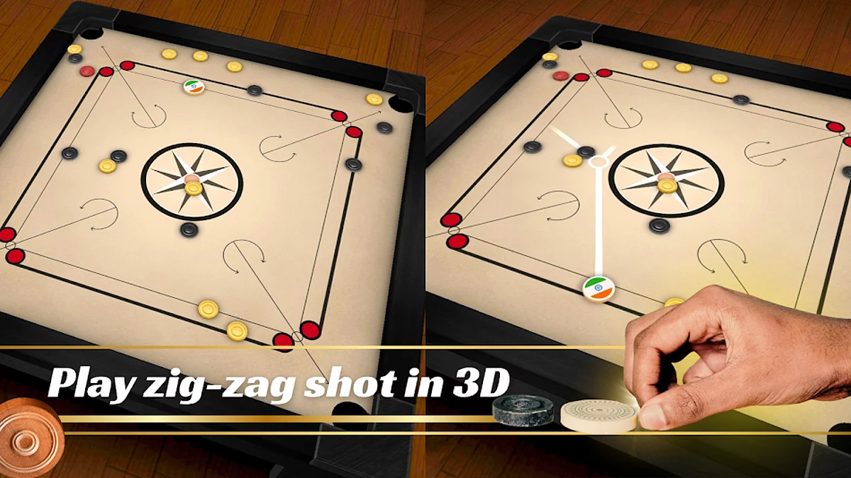 Скриншоты из Carrom 3D Offline : Board Game