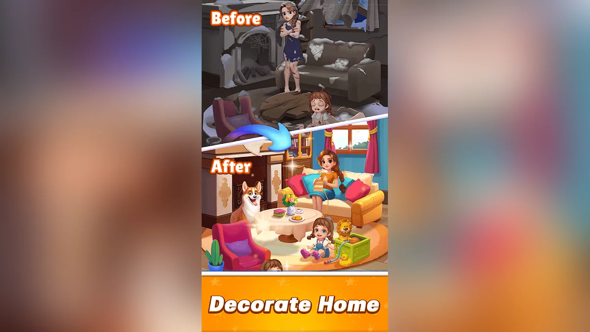 Скриншоты из Tile Match: Story & Decoration