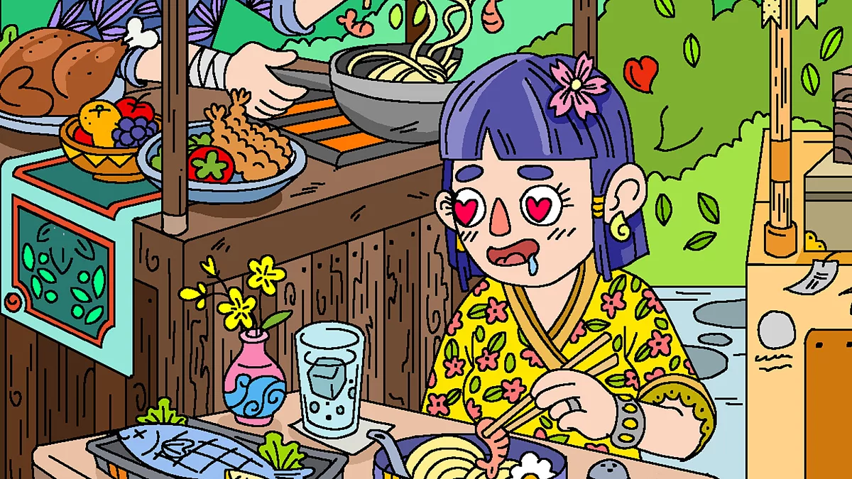 Скриншоты из 100 Cats Lost In Japan Find & Color