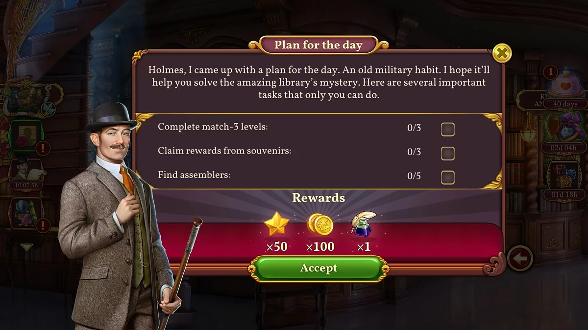 Скриншоты из Sherlock: Hidden Object & Match-3 Mystery