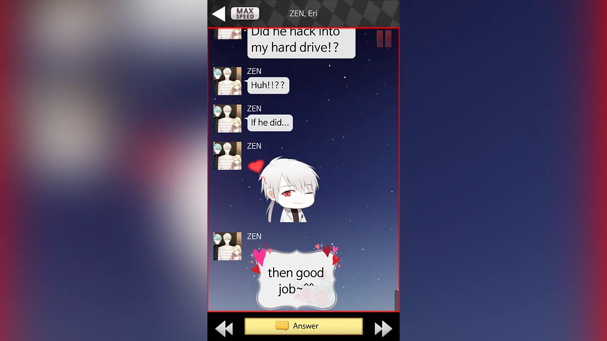 Скриншоты из Mystic Messenger