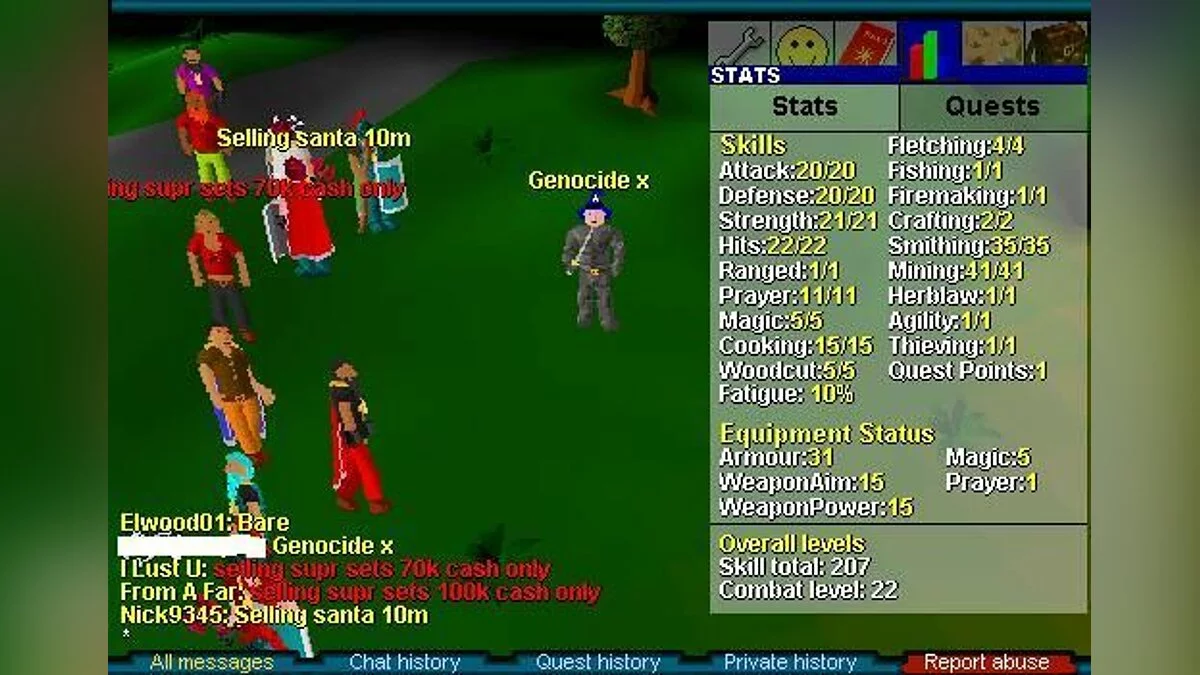 Скриншоты из Runescape Classic