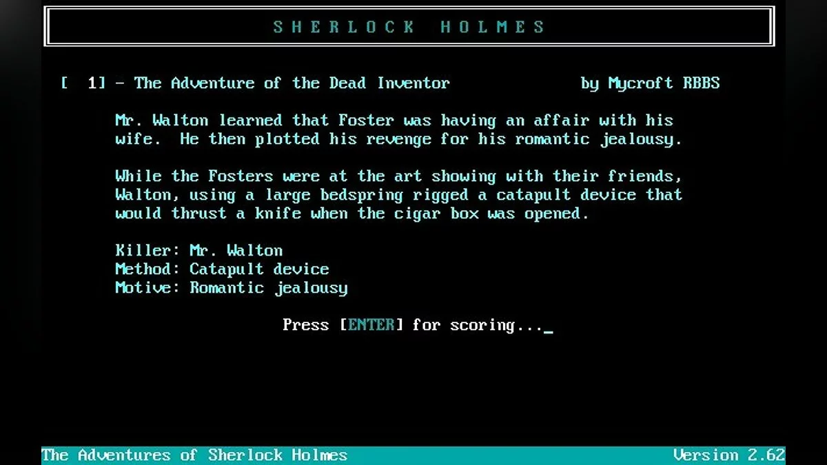 Скриншоты из Adventures of Sherlock Holmes