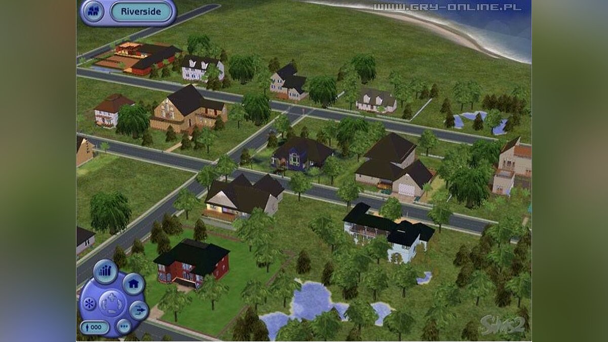 Sim 2 экран. Риверсайд the SIMS 2. Уотерсайд симс 2. Симс 2 Долина желаний город. SIMS 2 screenshot.