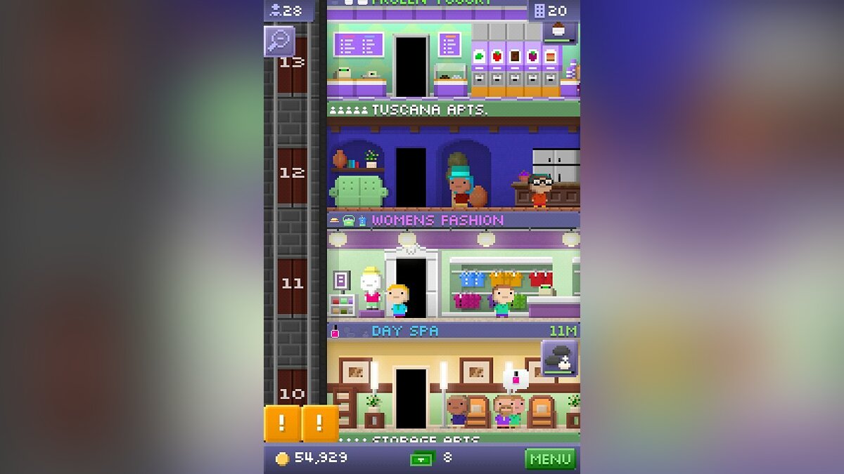 Tiny Tower - что это за игра, трейлер, системные требования, отзывы и  оценки, цены и скидки, гайды и прохождение, похожие игры