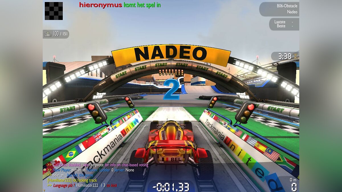 TrackMania Nations Forever лагает