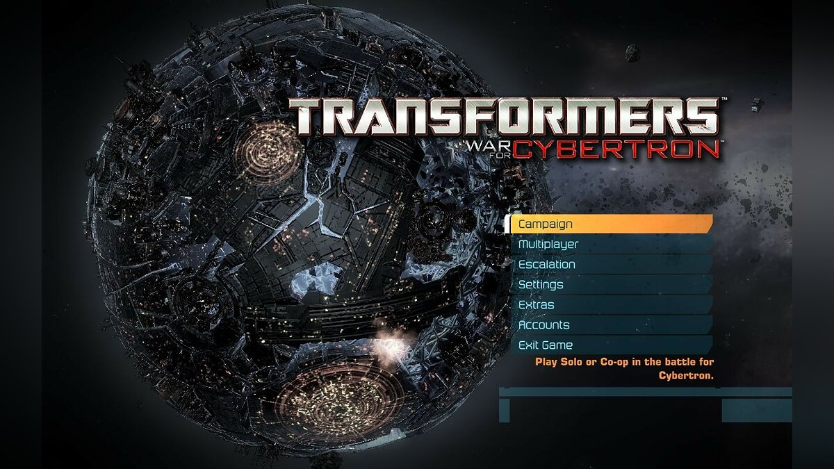 Transformers: War for Cybertron черный экран