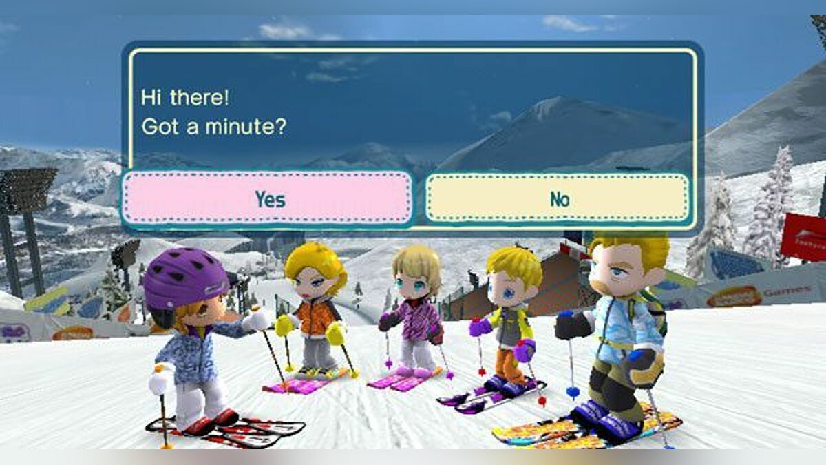 Wii лыжи. We Ski.