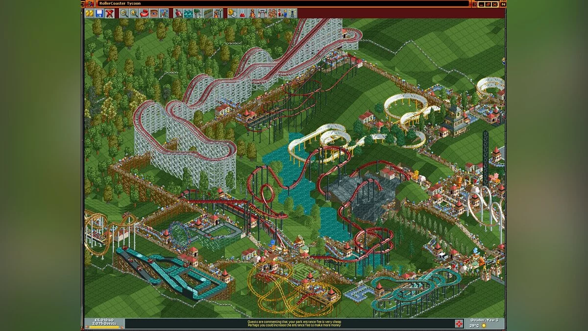 Скриншоты из RollerCoaster Tycoon