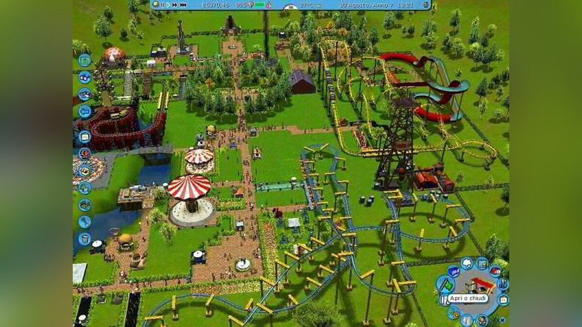 Игра там строить. Rollercoaster Tycoon 3d. Rollercoaster Tycoon 3ds. Игра постройка парка. Средневековый парк игра.