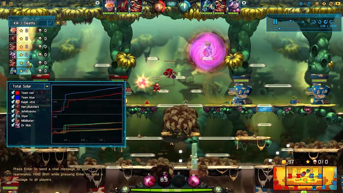 Скриншоты из Awesomenauts