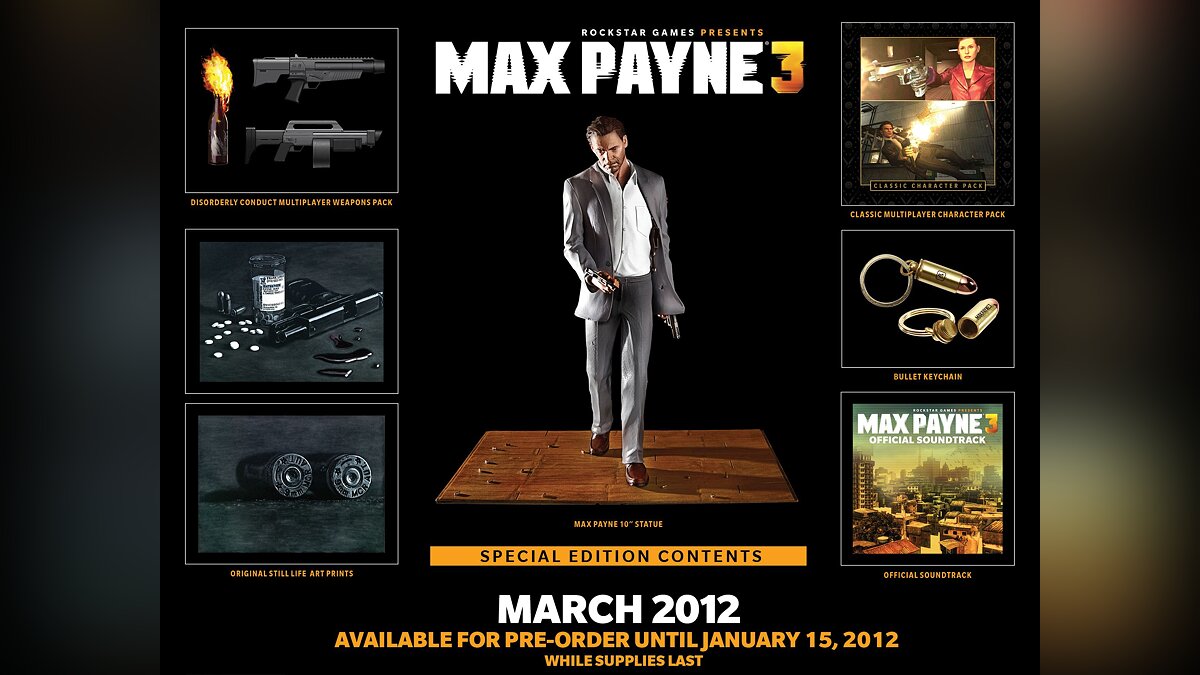 Началось оформление предзаказов на Max Payne 3 Special Edition!