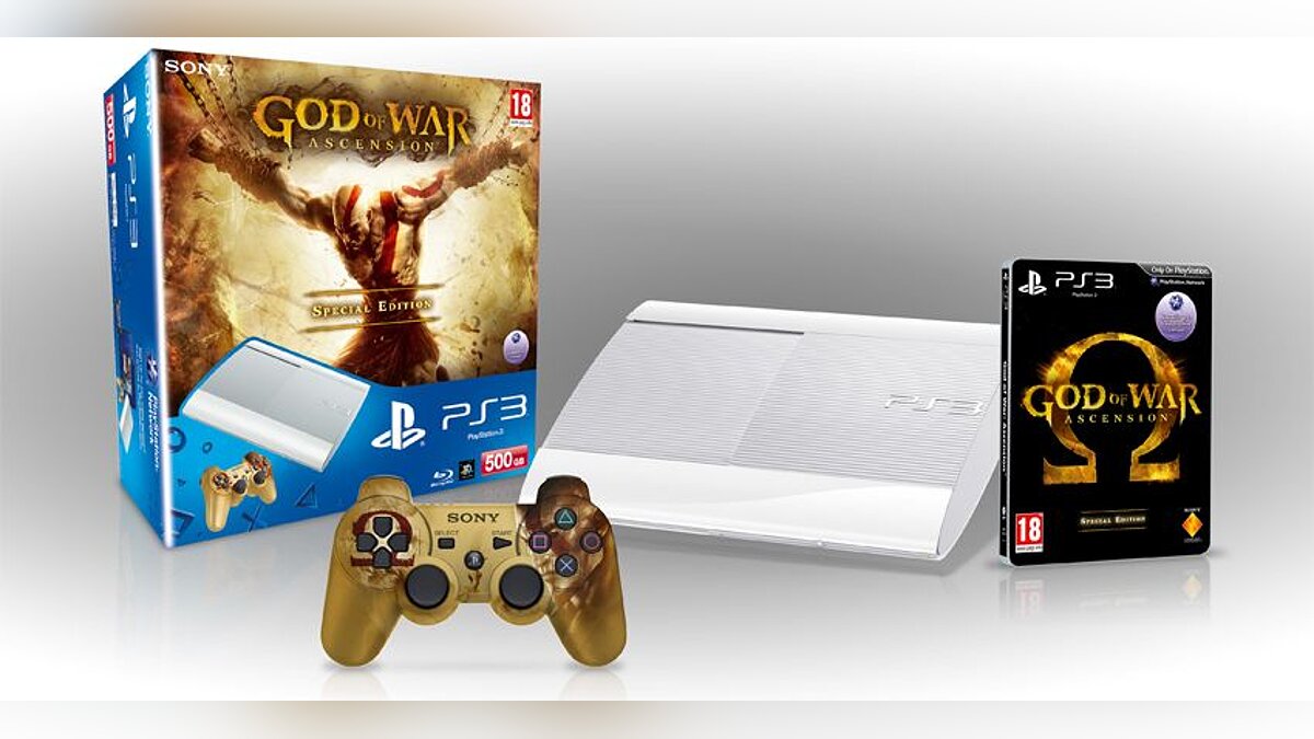 Набор God of War: Ascension с белой PS3 и стилизованным геймпадом выйдет в  Европе