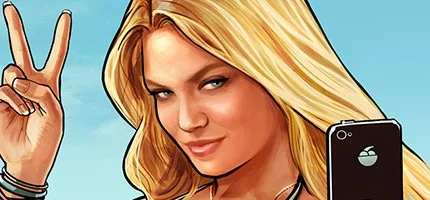 Арт с блондинкой из GTA 5 срисовали с фотографии модели Кейт Аптон