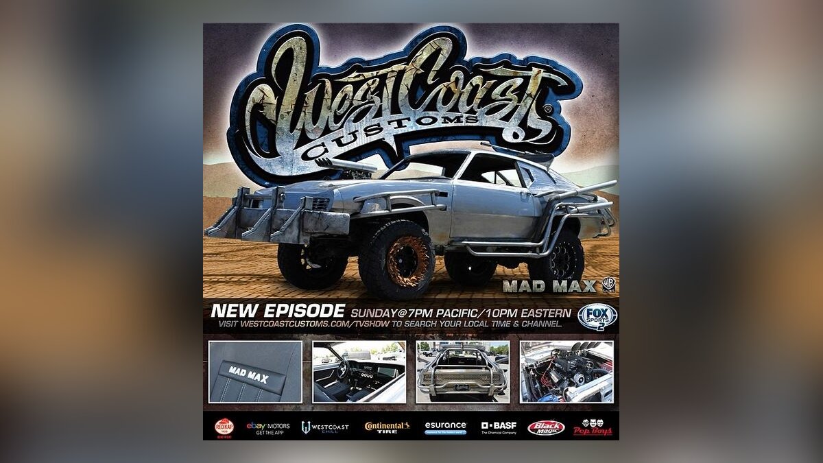 Автомобиль из Mad Max будет воссоздан в следующем выпуске West Coast Customs