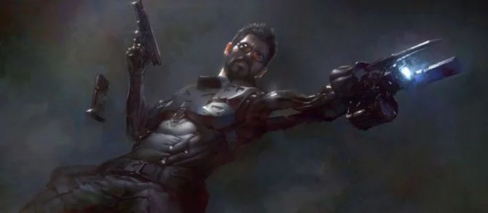 На новых концепт-артах Mankind Divided расположились Адам Дженсен и город будущего