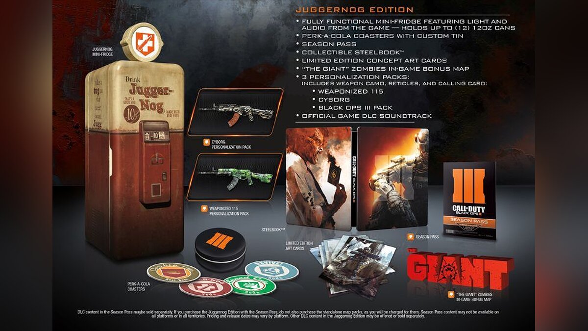 Call of Duty: Black Ops 3 — Juggernog Edition порадует холодильником