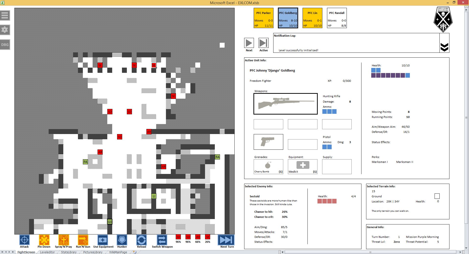 Энтузиаст сделал свой XCOM в Microsoft Excel