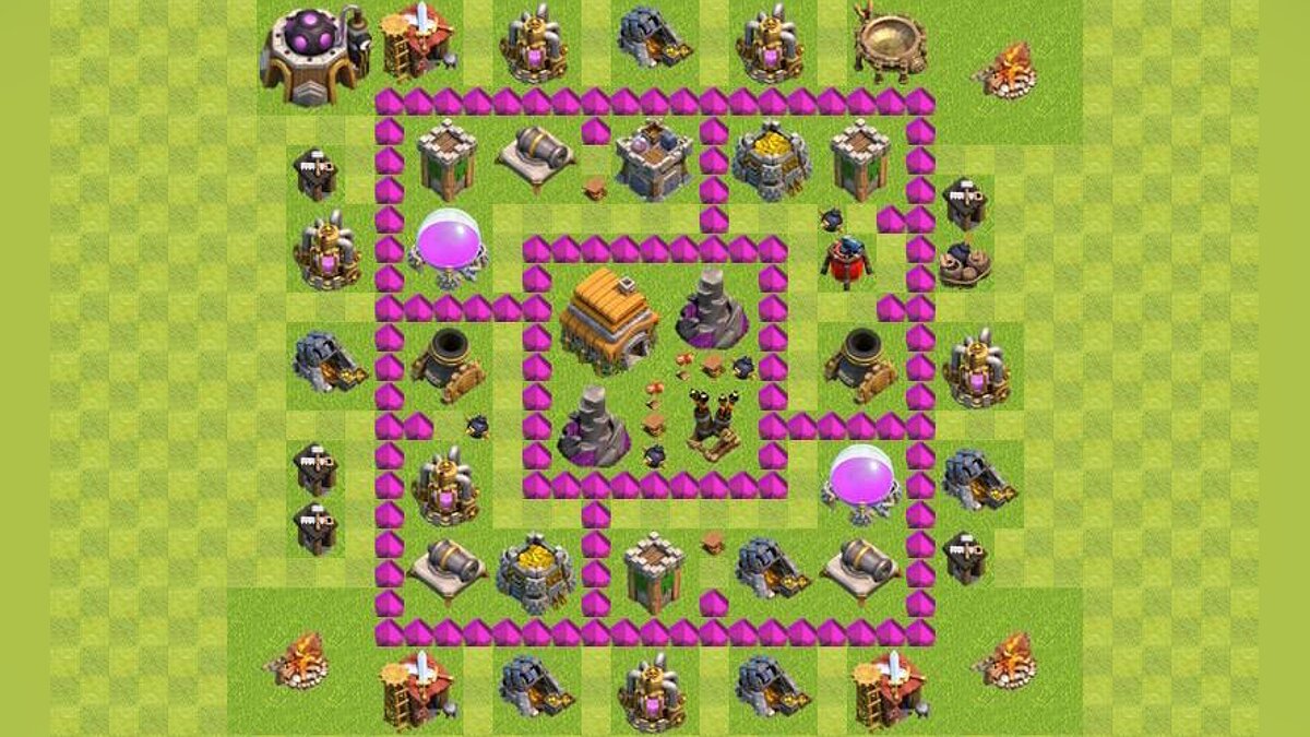 Гайд Clash of Clans: расстановка на базе TX 3, TX 4, TX 5, TX 6, TX 7, TX  8, TX 9, TX 10 и TX 11