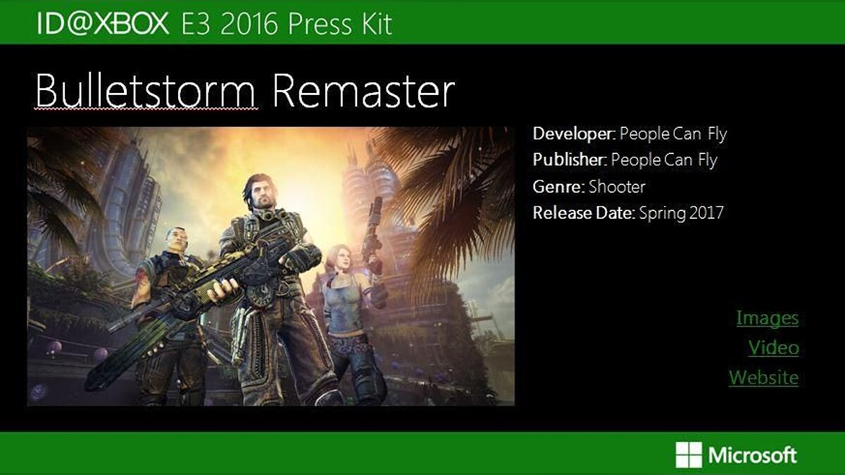 Bulletstorm Remastered промелькнула на E3 2016